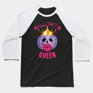 HALLOWEEN QUEEN - Funny Halloween Pumpkin Head | Halloween Costume Baseball T-Shirt